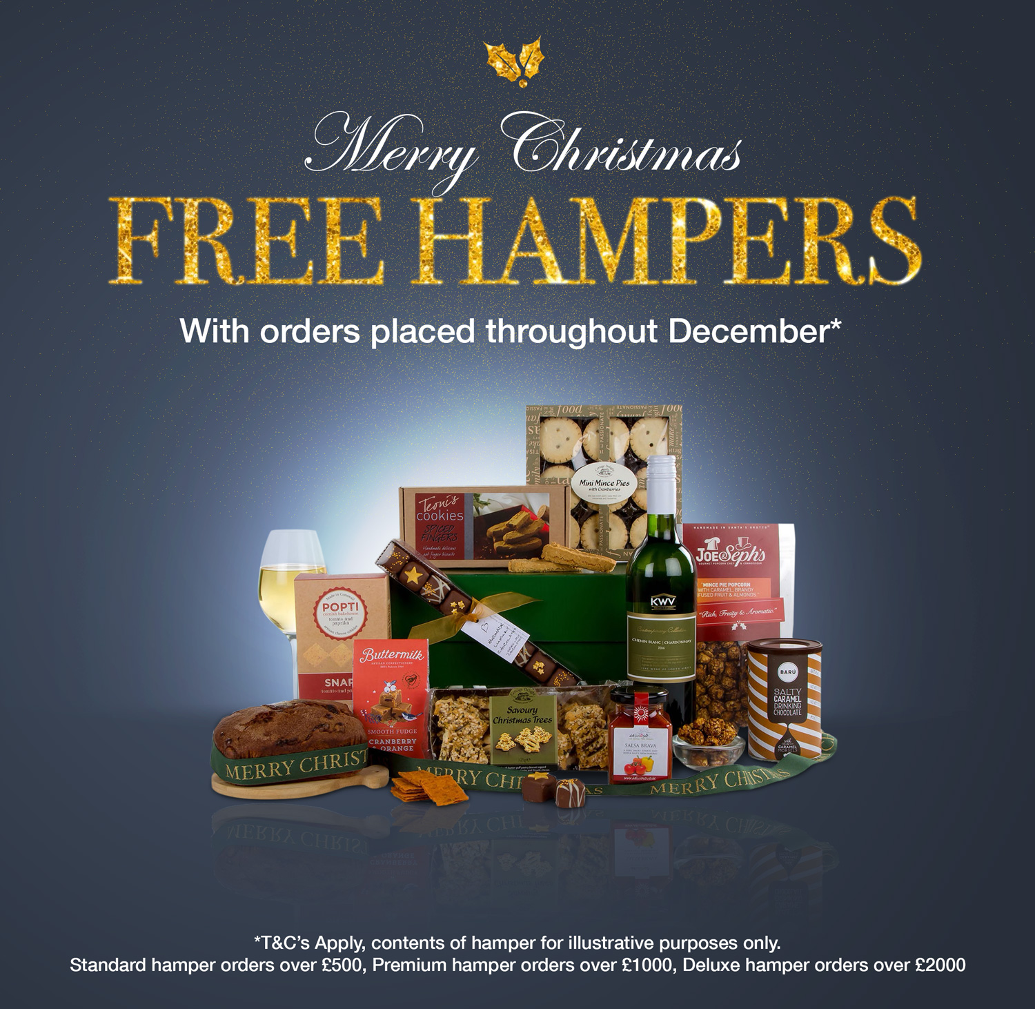 FREE Hampers with orders placed throughout December